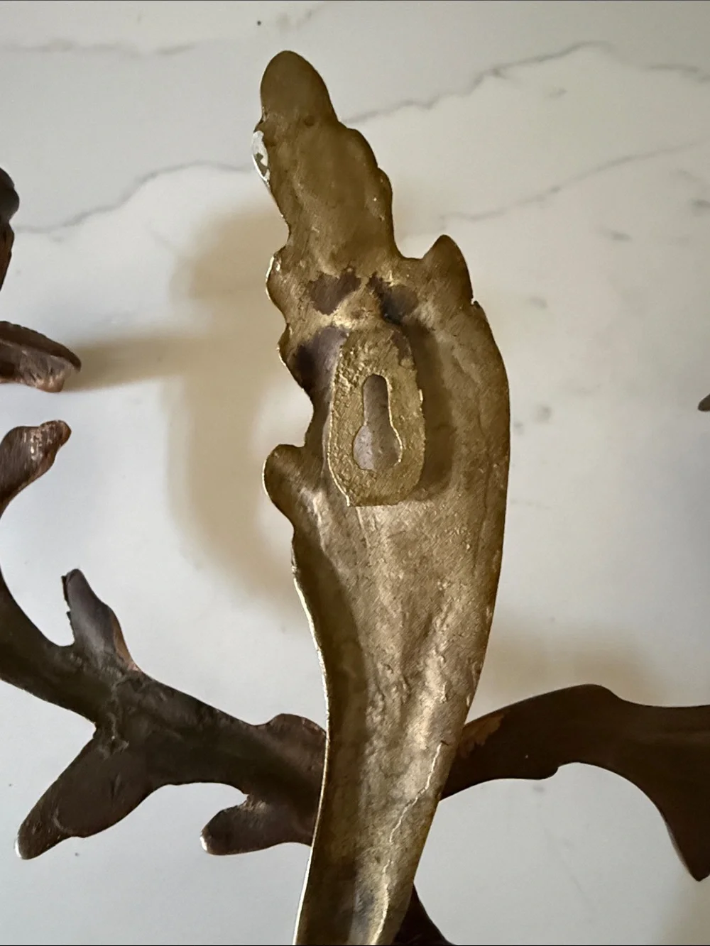 Vintage Art Deco Style Ornate Bronze Brass Candle Wall Sconce
